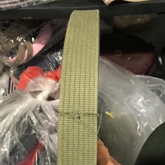 10ft long 1.5" wide military OD green cotton strap webbing belt replace repair - Picture 2 of 4
